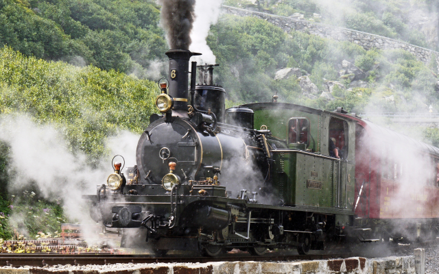 4000x2672 pix. Wallpaper locomotive, steam train, train, rails, steam locomotive
