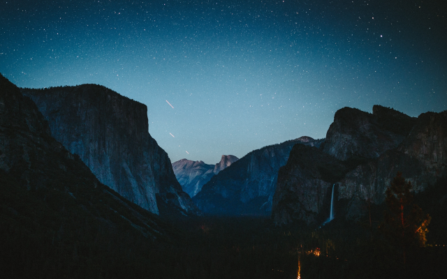 2750x2200 pix. Wallpaper yosemite national park, waterfall, mountains, nature, night, stars, usa, california