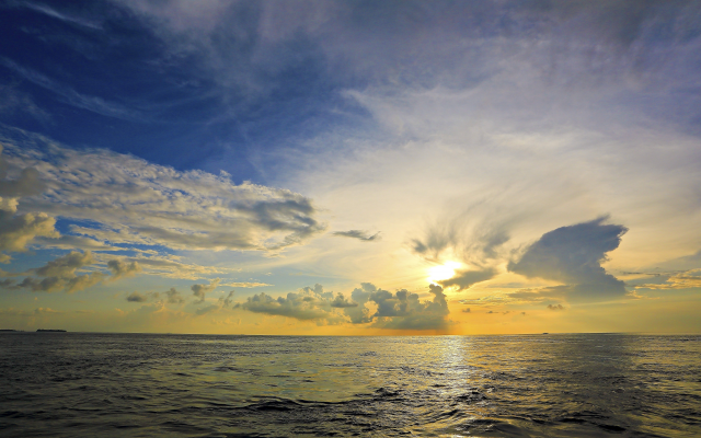 5550x3700 pix. Wallpaper nature, horizon, sea, sunset, clouds, sky