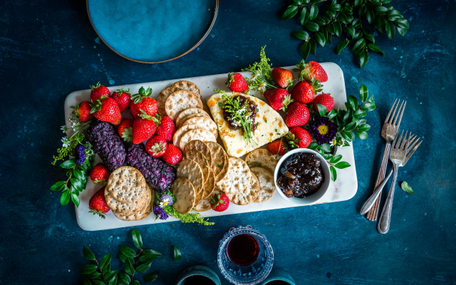 2560x1707 pix. Wallpaper cheese, wine, berries, food, fruits, biscuit, strawberry