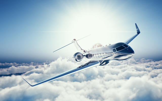 7500x4000 pix. Wallpaper learjet 45, clouds, aircraft, aviation, plane, sky, private jet