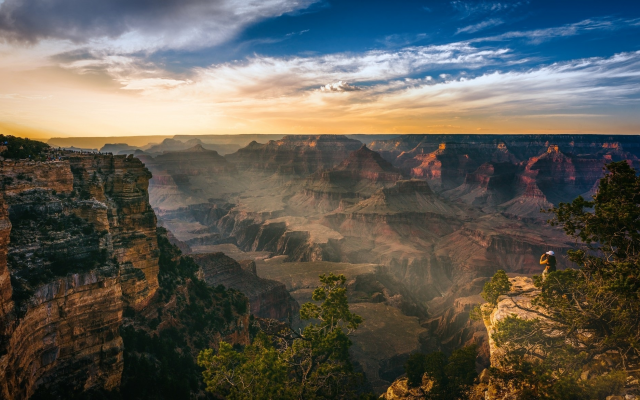 2048x1170 pix. Wallpaper grand canyon national park, nature, landscape, sky, mountains, rocks, horizon, grand canyon