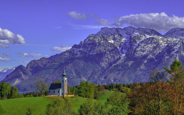 5959x3353 pix. Wallpaper salzburg, nature, bavaria, mountains, sky, chapel, landscape, berchtesgadener-lands