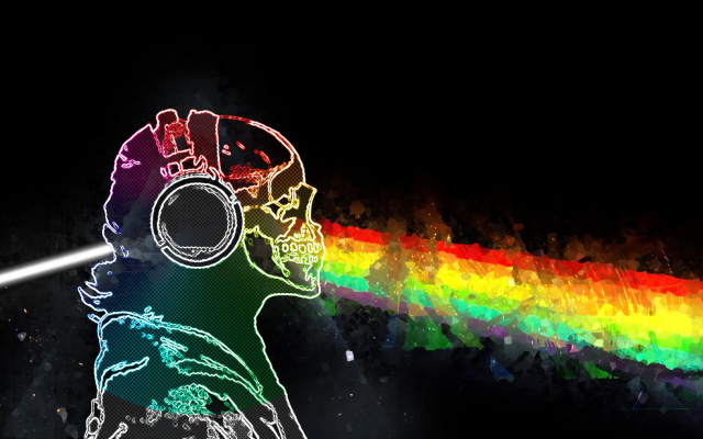 1920x1080 pix. Wallpaper skull and bones, Pink Floid, rainbows, rainbows, Prisma, music
