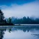 lake, morning, mist, blue, forest, water, reflection, Washington state, nature, sunrise, landscape wallpaper