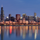Chicago, Illinois, USA, city, skyscraper, multiple display, reflection wallpaper