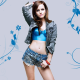 Emma Watson, women, actress, belly, jean shorts, jean jacket, brunette, thighs wallpaper