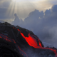lava, nature, clouds, volcano wallpaper