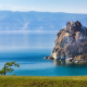 baikal, lake, russia, cliff, rock, nature, water wallpaper