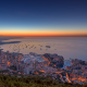 Monaco, sunset, sea, horizon, city wallpaper
