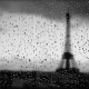 rain, water on glass, raindrops, drops, glass, eiffel tower, paris, france wallpaper