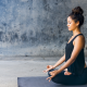 women, meditation, yoga, brunette wallpaper