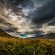 clouds, mountains, sky, grass, Iceland, sunset, nature, landscape, field wallpaper