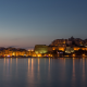 Calvi, Haute-Corse, citadel, sea, night, corsica, city wallpaper