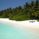 shangri-la villingili resort and spa, maldives, ocean, beach, palm, tropical wallpaper