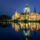 new town hall, maschpark, hanover, lower saxony, germany, city, reflection wallpaper