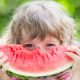 watermelon, child, baby, eyes, food wallpaper