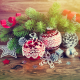 balls, christmas, decorations, pine branch, balls wallpaper