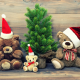 teddy bear, christmas, christmas tree, toy wallpaper