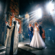 priest, wedding, groom, bride, church, weddinf dress, light wallpaper
