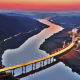 south korea, river, road, bridge, lights, mountains, sunset, aerial view, photography, city wallpaper