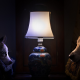 dog, lamp, comfort, rest wallpaper
