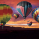 balloons, sky, sunset, nature, hot air balloons wallpaper