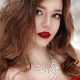 red lips, brunette, necklace, women, fashion wallpaper