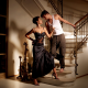 couple, passion, love, relationship, women, black dress, man, guy, stairs, ladder wallpaper