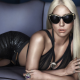 lady gaga, versace, ads, singer, women, black dress, blonde, sunglasses wallpaper