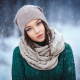 angelina petrova, models, women, hat, snow, winter, sweater wallpaper