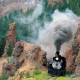 cumbres and toltec scenic railroad, train, mountains, pipe, smoke, railways, steam train wallpaper
