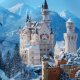 neuschwanstein castle, winter, germany, snow, neuschwanstein, bavaria, castle, mountains, city wallpaper
