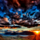 sky, clouds, hills, valley, river, nature wallpaper