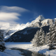 lake louise, winter, mountains, snow, beautiful, nature, tree, banff national park, alberta, canada wallpaper