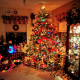 christmas tree, lights, toys, interior, house, holidays wallpaper