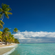 landscape, nature, island, beach, palm trees, sea, summer, clouds, tropical, Vacations wallpaper