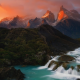 torres del paine national park, mountains, cliff, chile, patagonia wallpaper