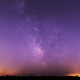 landscape, sunset, Milky Way, night, stars wallpaper