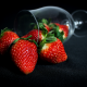 glass, berry, strawberry, food wallpaper