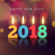 2018, happy new year, new year, candles, holidays wallpaper