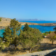 greece, rhodes, island, trees, sea, bay, nature wallpaper