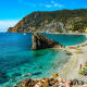 monterosso al mare, la spezia, liguria, cinque terre, sea, town, beach, rock, hill, resort, nature, italy wallpaper