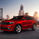 red car, cars, city, ckyscrapers, jeep grand cherokee, jeep, grand cherokee wallpaper