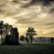 nature, landscape, mist, sunset, trees, abandoned, house, Italy, clouds, grass wallpaper