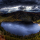 nature, landscape, lake, clouds, mountain, Ireland, forest, grass, water wallpaper