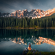 karersee, south tyrol, dolomites, nature, landscape, italy, lake, reflection, mountains, forest, women wallpaper