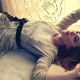 Scarlett Johansson, dress, white dress, lying on back, belt, actress, woman wallpaper