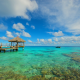 rangiroa, atoll, french polynesia, topics, boat, sea, ocean, nature, pier, clouds, nature wallpaper