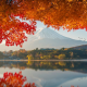 japan, autumn, beautiful, nature, mountains, fuji, mount fuji, reflection wallpaper